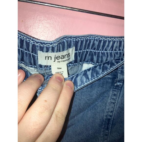 Maurices Pull on denim ankle jeans size 16W short - Picture 4 of 6